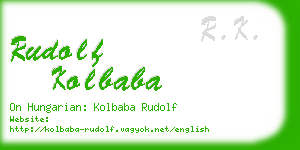 rudolf kolbaba business card